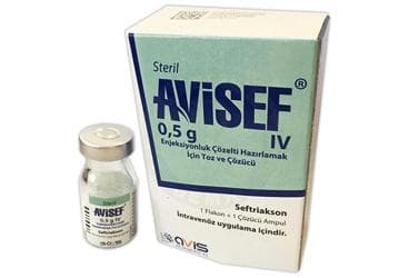 AVISEF 0,5 G IV ENJEKSIYONLUK COZELTI HAZIRLAMAK ICIN TOZ VE COZUCU (1 FLAKON+ 1 COZUCU AMPUL) İlaç Görseli