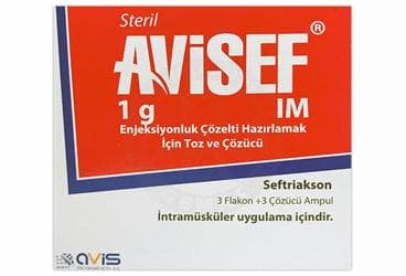 AVISEF 1 G IM ENJEKSIYONLUK COZELTI HAZIRLAMAK ICIN TOZ VE COZUCU İlaç Görseli