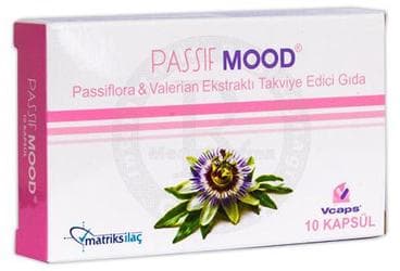 PASSIF MOOD PASSIFLORA & VALERIAN EKSTRAKTI TAKVIYE EDICI GIDA 10 kapsül İlaç Görseli