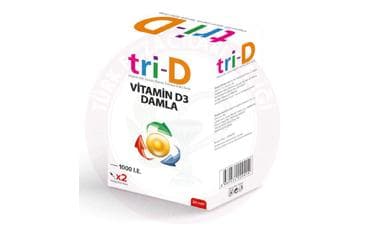 TRI-D VITAMIN D3 ICEREN TAKVIYE EDICI DAMLA 1000 IU 20 ml İlaç Görseli