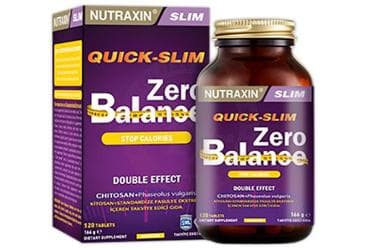 NUTRAXIN QUICK-SLIM ZERO BALANCE TABLET 120 tablet İlaç Görseli