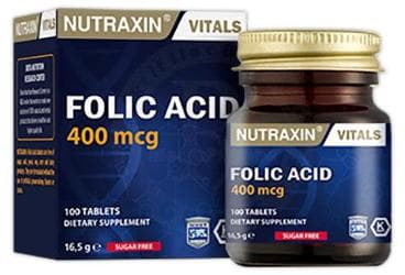 NUTRAXIN FOLIC ACID TABLET 400 mcg 100 tablet İlaç Görseli