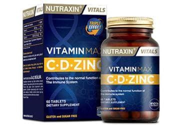NUTRAXIN VITAMIN MAX C D ZINC TAKVIYE EDICI GIDA 60 tablet İlaç Görseli