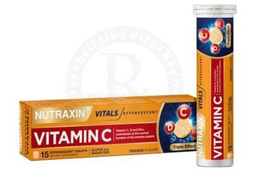NUTRAXIN EFERVESAN C VITAMINI ICEREN TAKVIYE EDICI GIDA 15 tablet İlaç Görseli