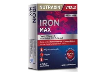 NUTRAXIN IRON MAX TABLET 17 mg 30 tablet İlaç Görseli