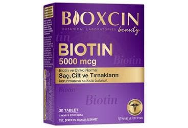 BIOXCIN BIOTIN SAC, CILT VE TIRNAK TAKVIYE EDICI GIDA 30 tablet İlaç Görseli
