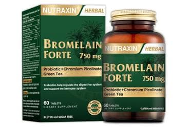 NUTRAXIN BROMELAIN FORTE TAKVIYE EDICI GIDA TABLET 750 mg 60 tablet İlaç Görseli
