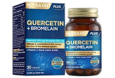 NUTRAXIN PLUS QUERCETIN + BROMELAIN ICEREN TAKVIYE EDICI GIDA TABLET 30 tablet İlaç Görseli