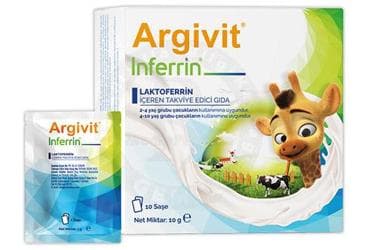 ARGIVIT INFERRIN LAKTOFERRIN ICEREN TAKVIYE EDICI GIDA SASE 10 saşe İlaç Görseli