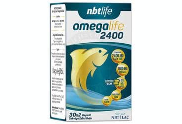 NBTLIFE OMEGALIFE 2400 BALIK YAGI ICEREN TAKVIYE EDICI GIDA 60 kapsül İlaç Görseli