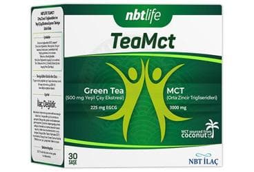 NBTLIFE TEAMCT ORTA ZINCIR TRIGLISERIDLERI VE YESIL CAY EKSTRESI ICEREN TAKVIYE EDICI GIDA 30 saşe İlaç Görseli