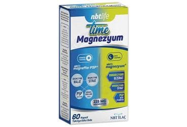 NBTLIFE TIME MAGNEZYUM ICEREN TAKVIYE EDICI GIDA KAPSUL 60 kapsül İlaç Görseli