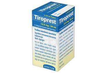 TIROPREST 12,5 MG/50 ML IV INFUZYON ICIN KONSANTRE COZELTI ICEREN FLAKON İlaç Görseli