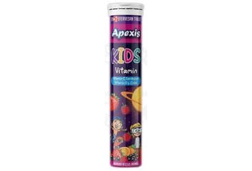 APEXIS KIDS VITAMIN C SAMBUCUS VITAMIN D3 CINKO ICEREN EFERVESAN TAKVIYE EDICI GIDA 22 tablet İlaç Görseli