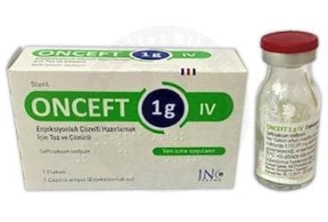 ONCEFT 1 G IV ENJEKSIYONLUK COZELTI HAZIRLAMAK ICIN TOZ VE COZUCU İlaç Görseli