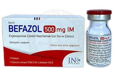 BEFAZOL 500 MG IM ENJEKSIYONLUK COZELTI HAZIRLAMAK ICIN TOZ VE COZUCU İlaç Görseli
