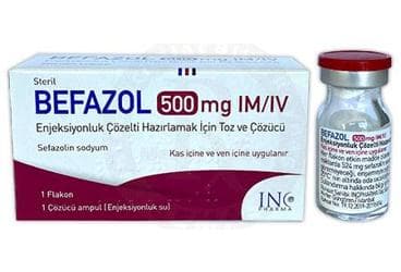 BEFAZOL 500 MG IM/IV ENJEKSIYONLUK COZELTI HAZIRLAMAK ICIN TOZ VE COZUCU İlaç Görseli