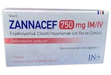 ZANNACEF 750 MG IM/IV ENJEKSIYONLUK COZELTI HAZIRLAMAK ICIN TOZ VE COZUCU İlaç Görseli