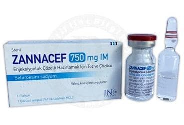 ZANNACEF 750 MG IM ENJEKSIYONLUK COZELTI HAZIRLAMAK ICIN TOZ VE COZUCU (1 FLAKON + 1 COZUCU) İlaç Görseli