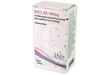 INCLAR 500 MG IV INFUZYON ICIN LIYOFILIZE TOZ VE COZUCU (1 FLAKON) İlaç Görseli