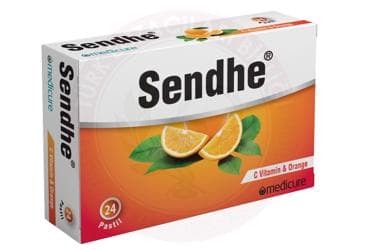 SENDHE C VITAMIN & ORANGE PASTIL PORTAKAL AROMALI TAKVIYE EDICI GIDA 24 pastil İlaç Görseli