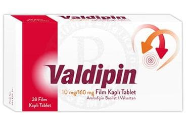 VALDIPIN 10 MG/160 MG FILM KAPLI TABLET (28 FILM KAPLI TABLET) İlaç Görseli
