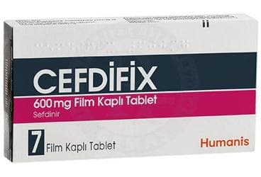 CEFDIFIX 600 MG FILM KAPLI TABLET (7 FILM KAPLI TABLET) İlaç Görseli