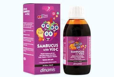 DINAMIS SAMBUCUS WITH VIT-C TAKVIYE EDICI GIDA 150 ml şişe İlaç Görseli