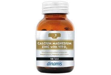 DINAMIS CALCIUM MAGNESIUM ZINC WITH VIT-D3 TABLET 100 tablet İlaç Görseli