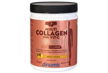 DINAMIS MULTI COLLAGEN WITH VIT-C POWDER ANANAS AROMALI TAKVIYE EDICI GIDA 315 g toz İlaç Görseli