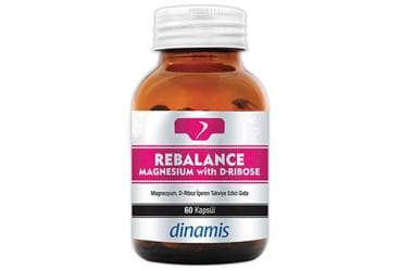 DINAMIS REBALANCE MAGNESIUM WITH D-RIBOSE MAGNEZYUM, D-RIBOZ ICEREN TAKVIYE EDICI GIDA 60 kapsül İlaç Görseli