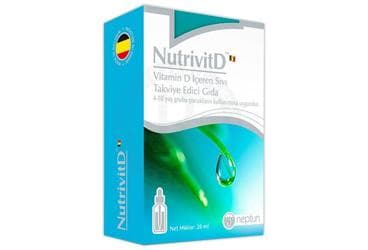 NUTRIVIT D VITAMIN D ICEREN SIVI TAKVIYE EDICI GIDA 20 ml şişe İlaç Görseli