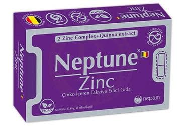 NEPTUNE ZINC KAPSUL CINKO ICEREN TAKVIYE EDICI GIDA 30 kapsül İlaç Görseli