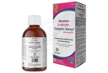ALMEDIKO 2-ATICYTO COMPLEX SURUP KUDAMA EKSTRAKTI VE BITKI EKSTRAKTLARI ICEREN TAKVIYE EDICI GIDA 3000 mcg/10 ml 240 ml şişe İlaç Görseli