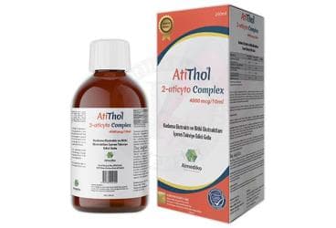 ALMEDIKO ATITHOL 2-ATICYTO COMPLEX SURUP KUDAMA EKSTRAKTI VE BITKI EKSTRAKTLARI ICEREN TAKVIYE EDICI GIDA 4000 mcg/10 ml 240 ml şişe İlaç Görseli
