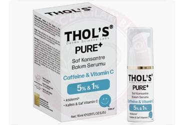 THOLS PURE+ SAF KONSANSTRE BAKIM SERUMU %5 CAFFEINE & %1 VITAMIN C 15 ml şişe İlaç Görseli