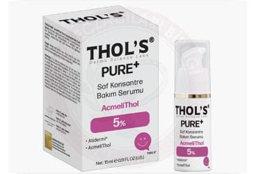 THOLS PURE+ SAF KONSANTRE BAKIM SERUMU %5 ACMELITHOL 15 ml şişe İlaç Görseli