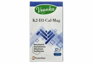 VOONKA K2-D3-CAL-MAG TAKVIYE EDICI GIDA 32 kapsül İlaç Görseli