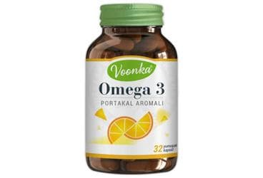 VOONKA OMEGA 3 PORTAKAL AROMALI KAPSUL 1000 mg 32 kapsül İlaç Görseli