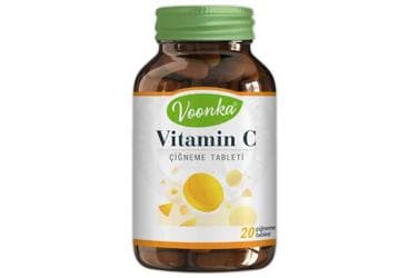 VOONKA VITAMIN C CIGNEME TABLET 500 mg 20 tablet İlaç Görseli