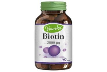 VOONKA BIOTIN TABLET 2500 mcg 102 tablet İlaç Görseli