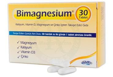 BIMAGNESIUM TABLET 30 tablet İlaç Görseli