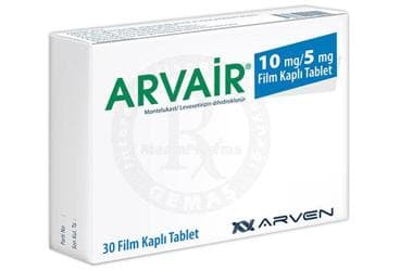 ARVAIR 10 MG/5 MG FILM KAPLI TABLET (30 TABLET) İlaç Görseli