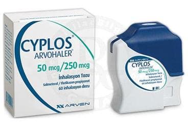 CYPLOS ARVOHALER 50 MCG/250 MCG INHALASYON TOZU (60 DOZ) İlaç Görseli