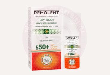REMOLENT DRY TOUCH GUNES KREMI AKNEYE EGILIMLI VE YAGLI CILTLER ICIN SPF 50+ 75 ml şişe İlaç Görseli