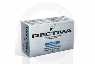 RECTIWA BIOTIN, VITAMIN VE MINERAL ICEREN TAKVIYE EDICI GIDA 30 kapsül İlaç Görseli