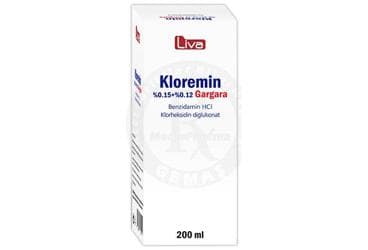 KLOREMIN %0,15+%0,12 GARGARA (200 ML) İlaç Görseli