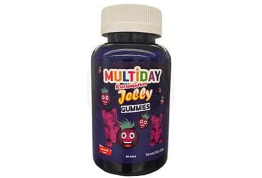 MULTIDAY KARAMURVER C VITAMINI, CINKO JELLY GUMMIES 60 tablet İlaç Görseli