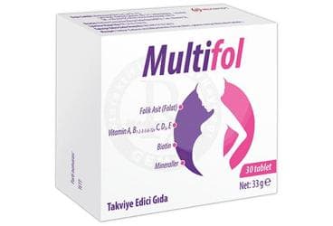 MULTIFOL TAKVIYE EDICI GIDA 30 tablet İlaç Görseli
