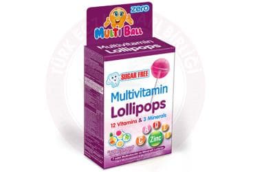 MULTIBALL SUGAR FREE MULTIVITMAIN LOLLIPOPS 7 adet İlaç Görseli